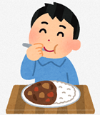 カレー食べる